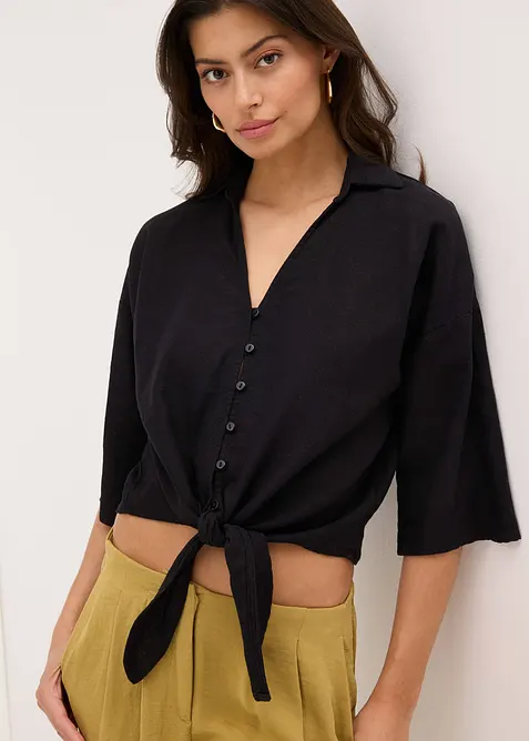 Chemisier en lin mélangé, bonprix