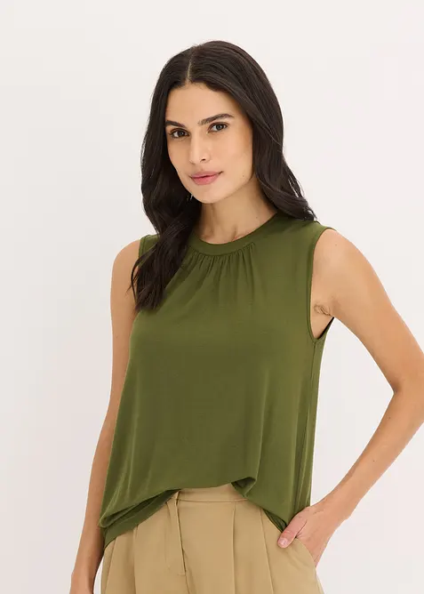 Blouse sans manches en jersey, bonprix