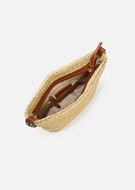 Sac &agrave; bandouli&egrave;re aspect paille, bonprix