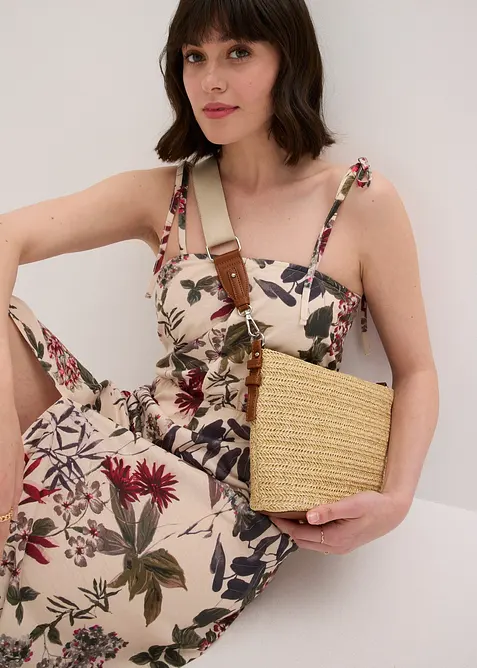 Sac &agrave; bandouli&egrave;re aspect paille, bonprix