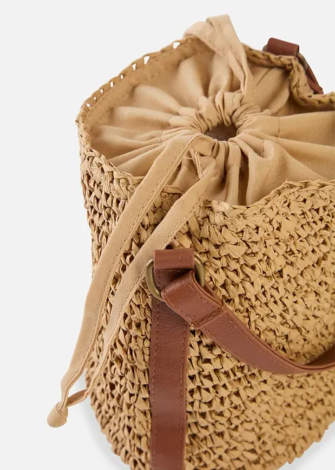 Sac seau en paille, bonprix