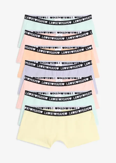 Lot de 7 boxers avec coton doux, bonprix