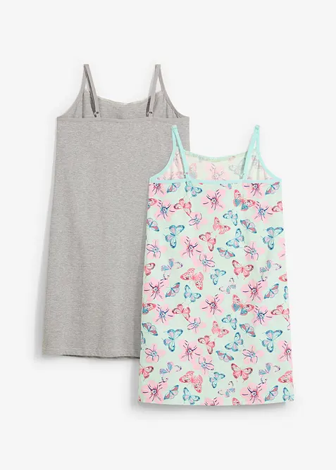 Lot de 2 nuisettes fille avec coton doux, bonprix