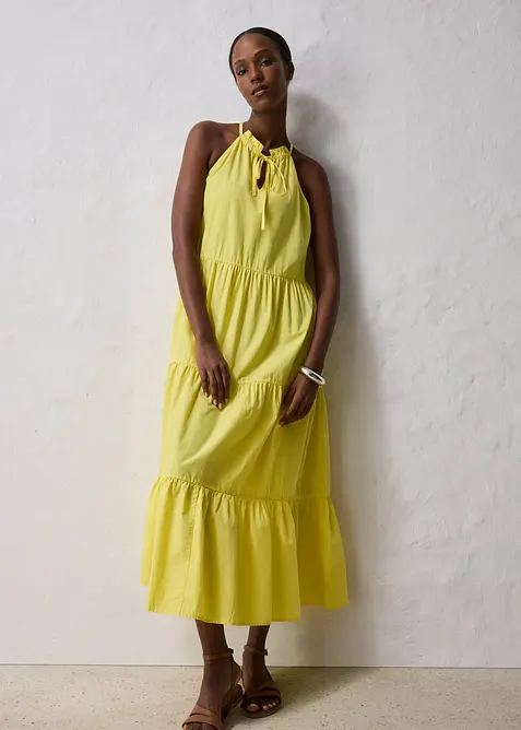 Robe en coton et soie, bonprix