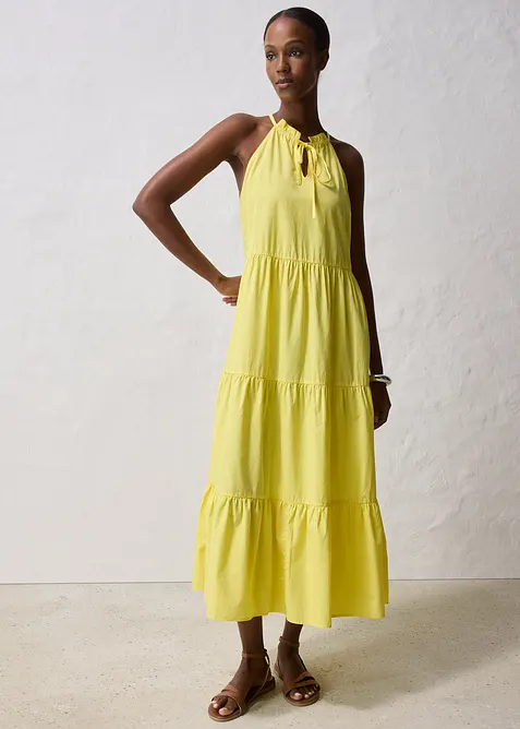 Robe en coton et soie, bonprix