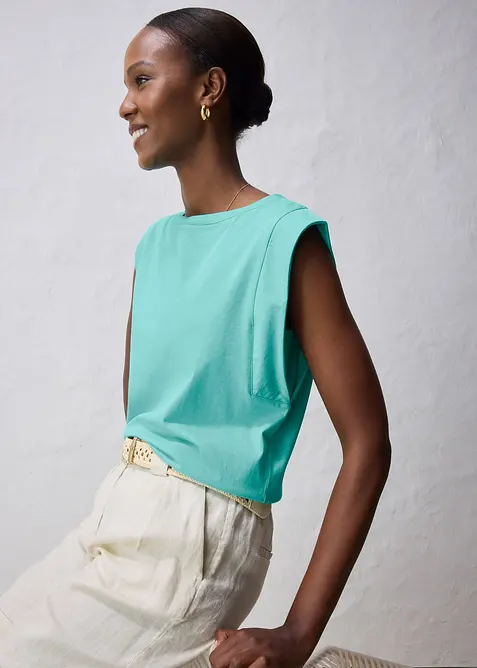 Shirt mit Seidenanteil, bonprix