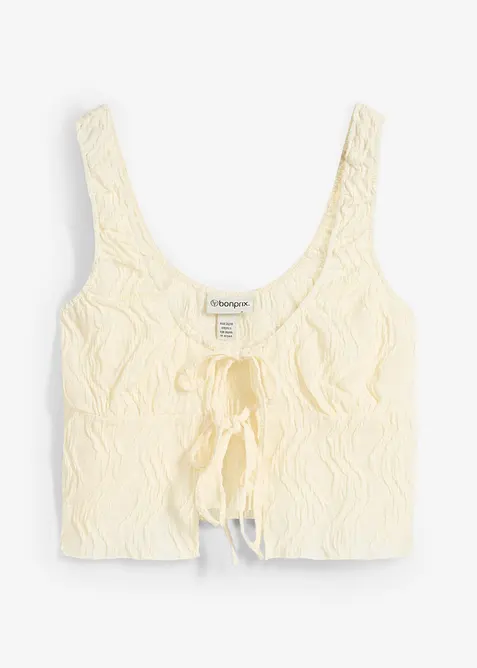 Top textur&eacute; &agrave; nouettes, bonprix