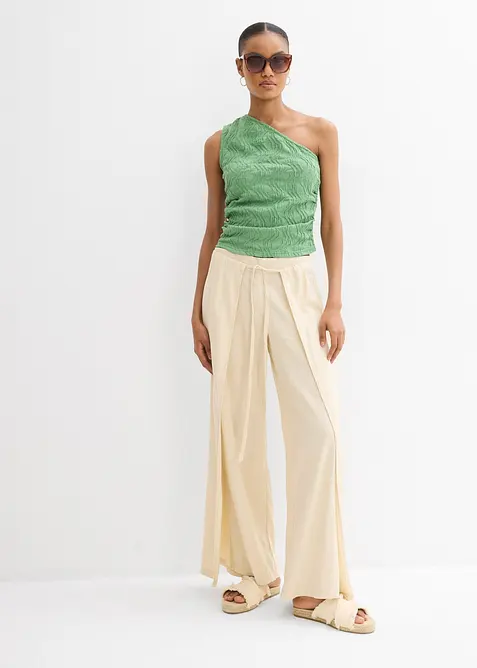 Top asymétrique en matière texturée, bonprix