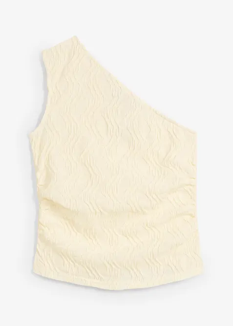 One-Shoulder-Top in Struktur Optik, bonprix