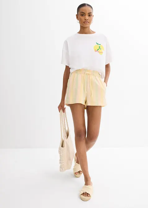 Short léger avec du lin, bonprix