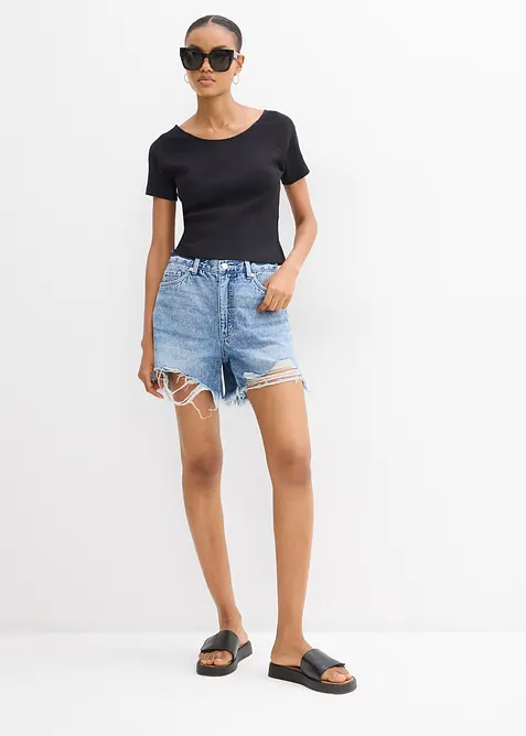 Figurbetontes T-Shirt aus reiner Bio-Baumwolle, bonprix