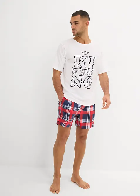 Shorty aus reiner Baumwolle mit kurzen &Auml;rmeln, bonprix