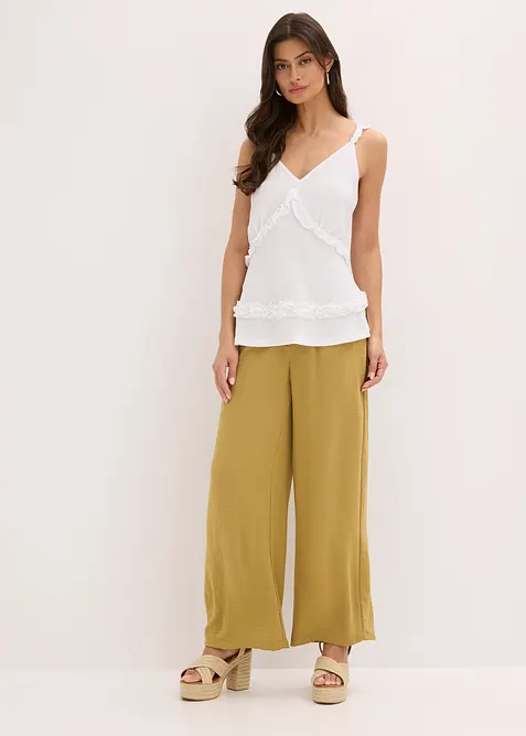 Spaghettitr&auml;ger-Top mit R&uuml;schen, bonprix