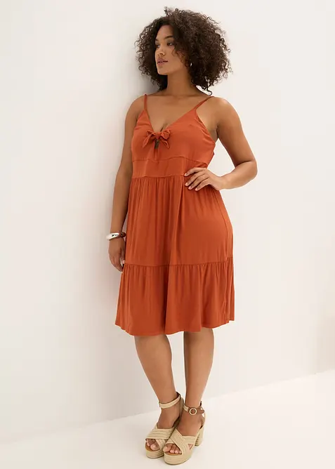 Tr&auml;gerkleid mit Knotendetail, bonprix