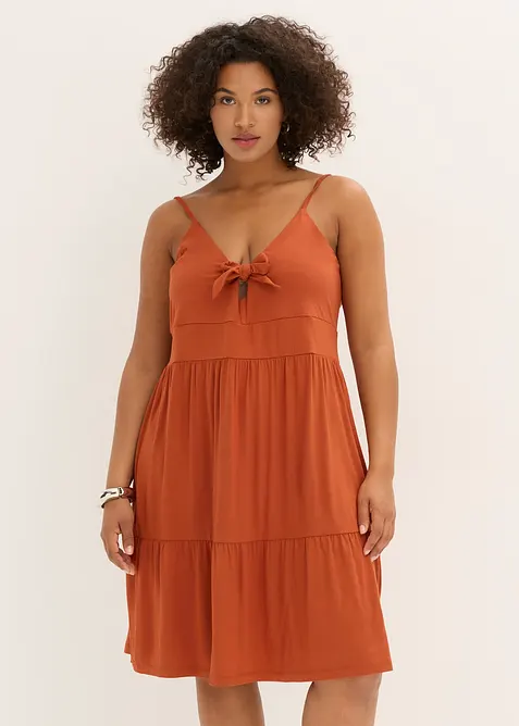 Tr&auml;gerkleid mit Knotendetail, bonprix