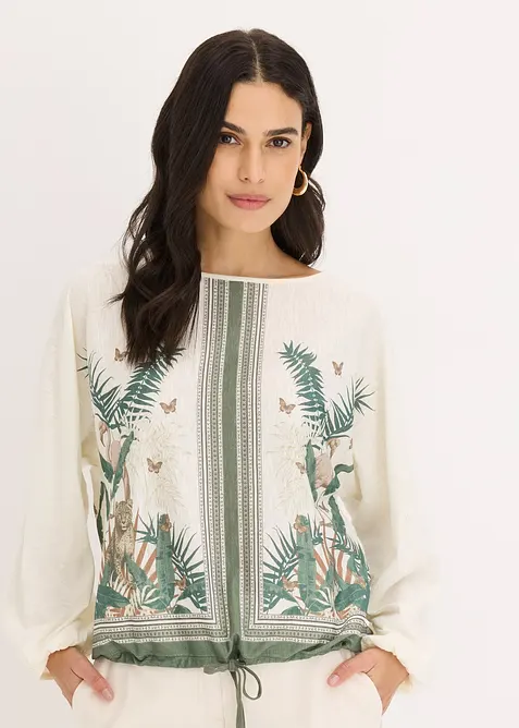 T-shirt tunique imprim&eacute;, bonprix