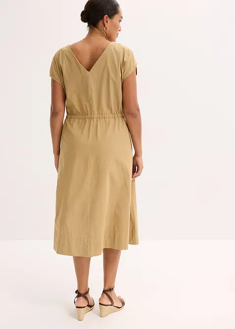 Baumwoll-Popeline Kleid mit variablem Zugband, bonprix