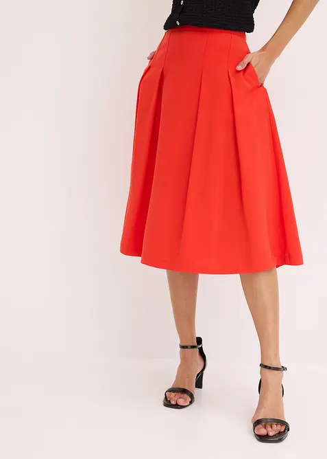 Faltenrock aus softem Viskosemix, bonprix