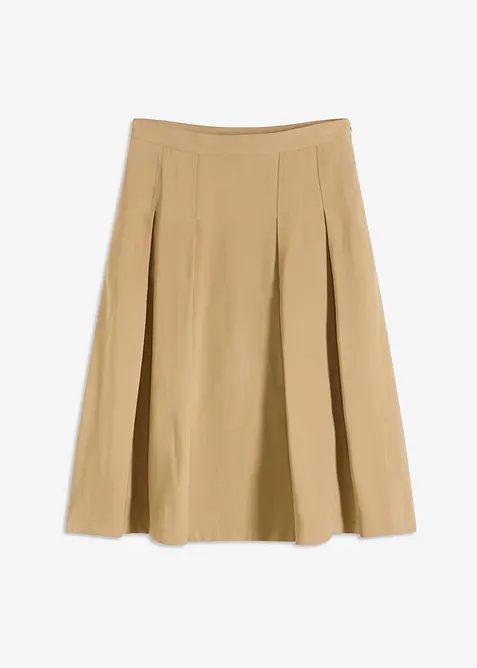 Faltenrock aus softem Viskosemix, bonprix