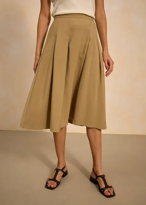 Faltenrock aus softem Viskosemix, bonprix