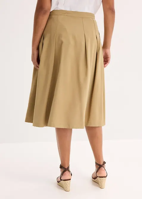 Faltenrock aus softem Viskosemix, bonprix