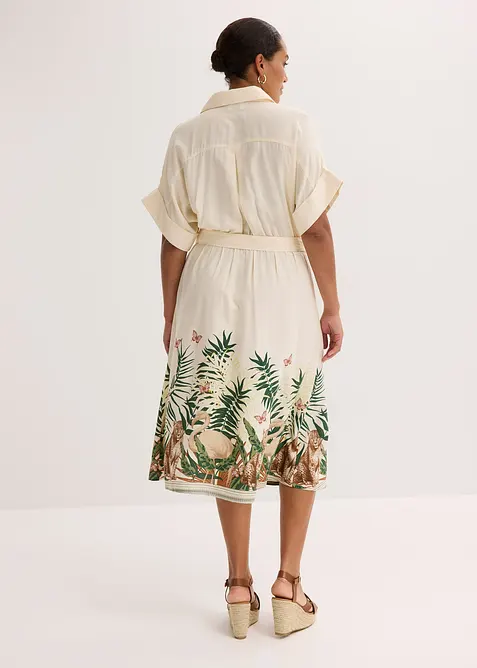 Hemdblusenkleid mit Bord&uuml;renprint, bonprix