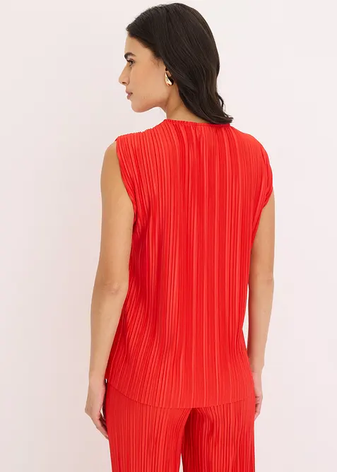 Top en jersey plissé, bonprix