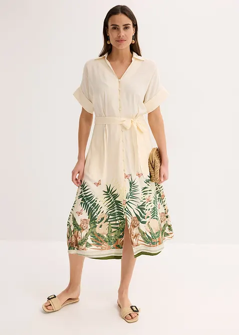 Robe-chemise avec base imprimée, bonprix