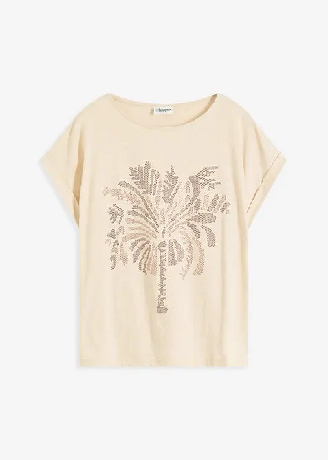 Shirt aus Baumwolle mit Nietenapplikation, bonprix