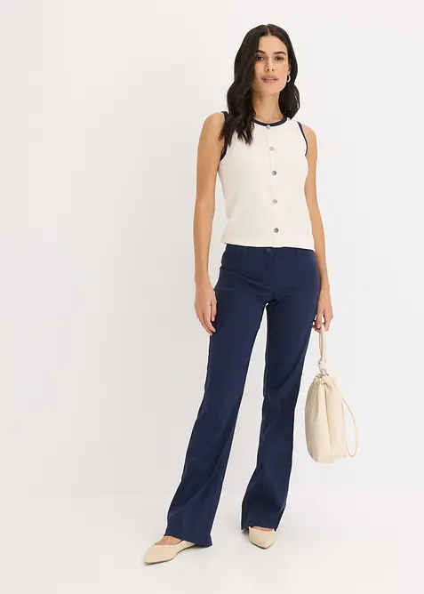 Débardeur en jersey à bordure contrastante, bonprix