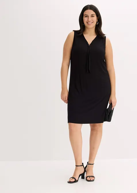 Robe en jersey à col lavallière, bonprix