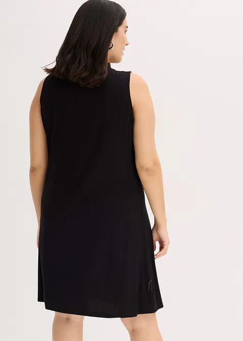 Robe en jersey à col lavallière, bonprix