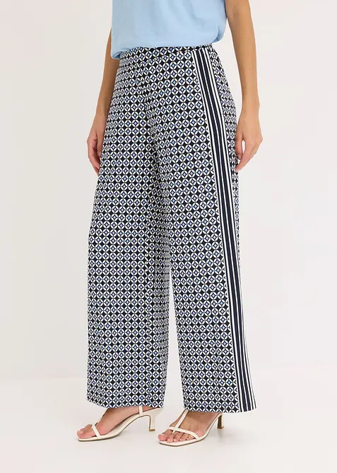 Pantalon en jersey au motif minimaliste, bonprix