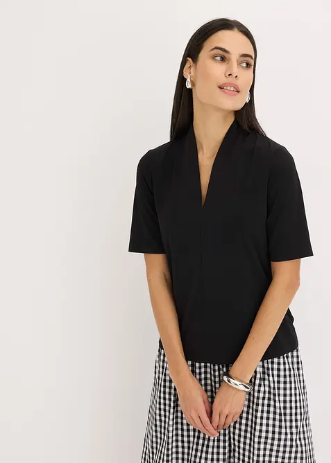 Shirt mit Kelchkragen, bonprix