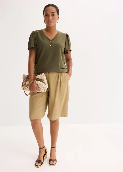 Shirt aus Viskose mit Knöpfen, bonprix