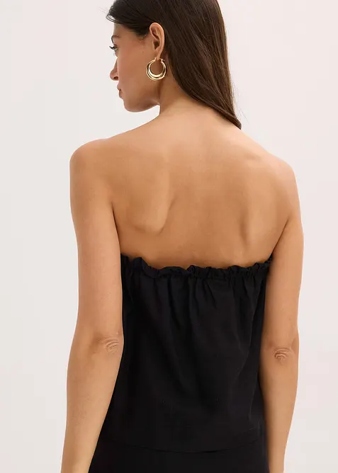 Blusentop mit Leinenanteil, bonprix