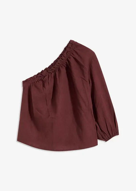 Blouse asymétrique en lin mélangé, bonprix