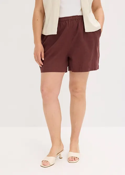 Short en lin mélangé, bonprix