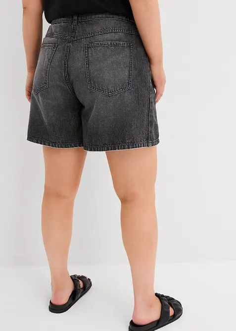 Short en jean taille mi-haute, peu extensible, bonprix