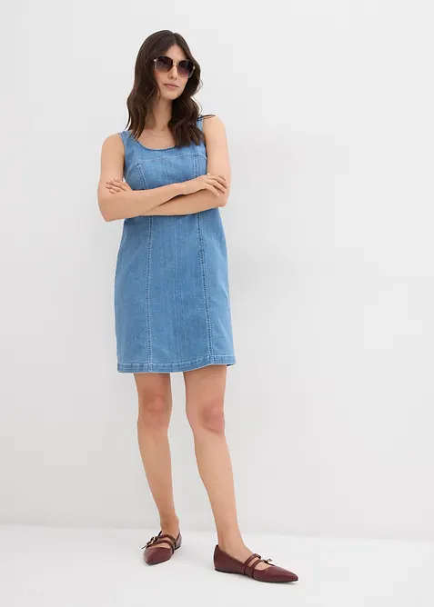Robe en denim coton extensible, bonprix