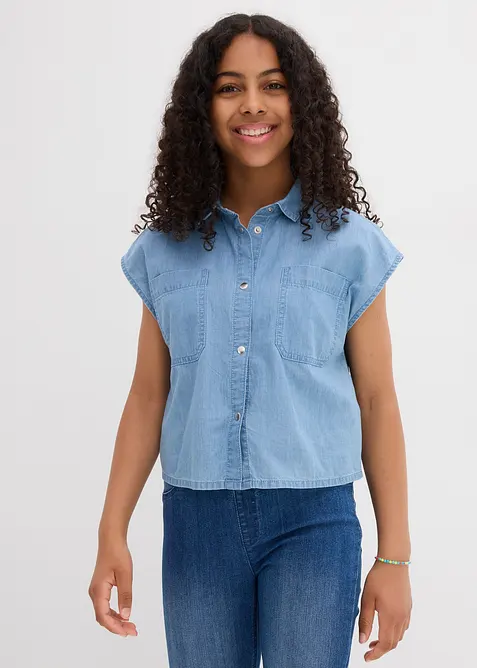Blouse en jean, coton fluide, bonprix