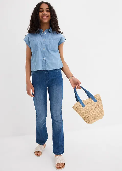Blouse en jean, coton fluide, bonprix