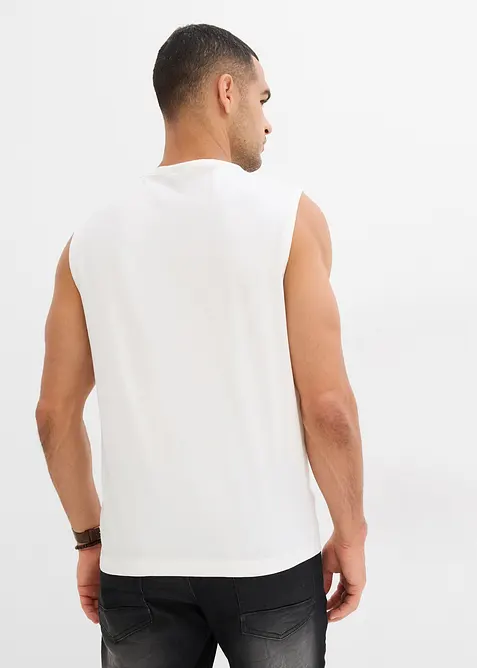 Lot de 2 d&eacute;bardeurs marcel aspect d&eacute;lav&eacute;, bonprix