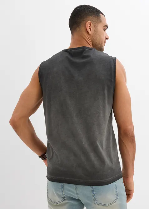 Lot de 2 d&eacute;bardeurs marcel aspect d&eacute;lav&eacute;, bonprix