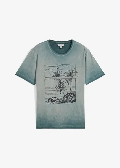 T-Shirt in gewaschener Optik aus Bio-Baumwolle, bonprix