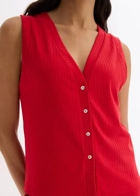 Gerippte Weste in Strickoptik, bonprix