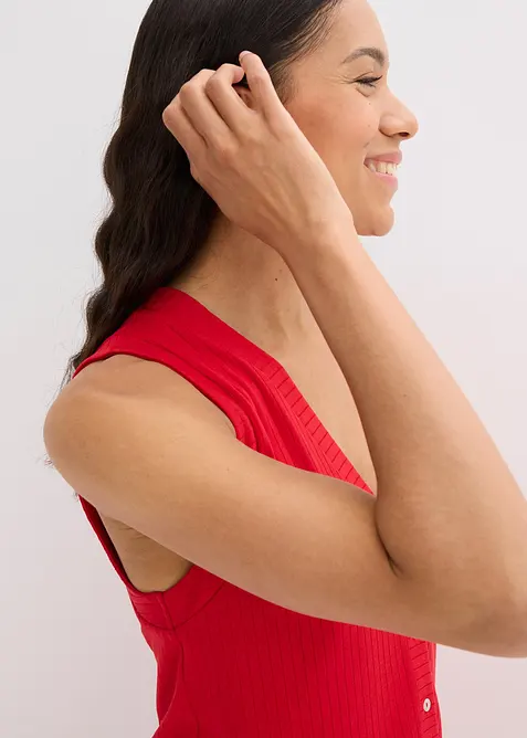 Gerippte Weste in Strickoptik, bonprix