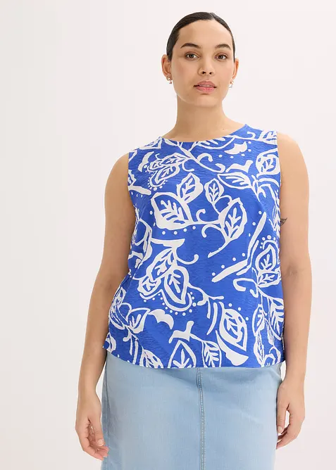 Blouse sans manches imprimée, bonprix