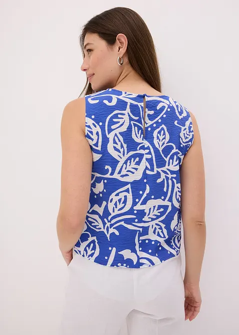 Blouse sans manches imprimée, bonprix