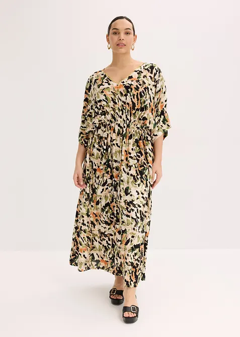 Robe longue en viscose fluide avec application de sequins, bonprix